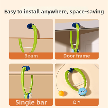 Laste lauatennise treener – rippuv ukse raamile, sisekasutuseks, PP-materjal, kohandatav