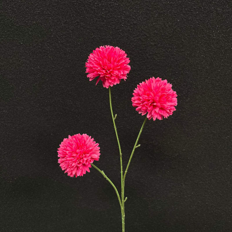 Изкуствена хризантема от сатенено цвете, една клонка, за сватби, външна употреба и домашна декорация