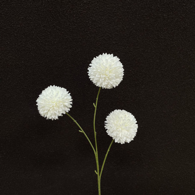 Изкуствена хризантема от сатенено цвете, една клонка, за сватби, външна употреба и домашна декорация