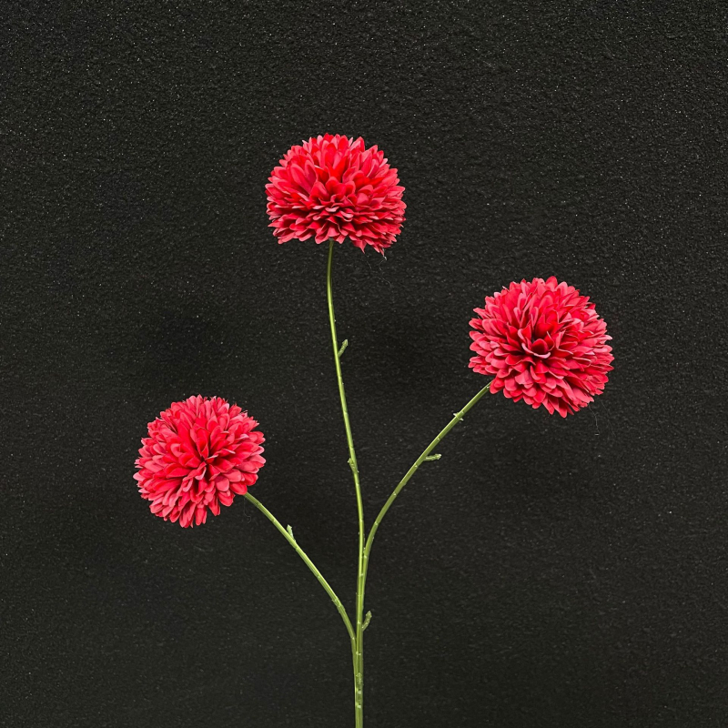 Изкуствена хризантема от сатенено цвете, една клонка, за сватби, външна употреба и домашна декорация