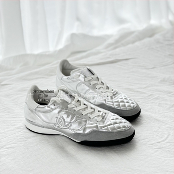 Adidași casual din piele naturală, model quilt în romb, șireturi, talpă groasă, respirabili