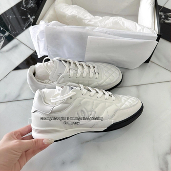 Adidași casual din piele naturală, model quilt în romb, șireturi, talpă groasă, respirabili