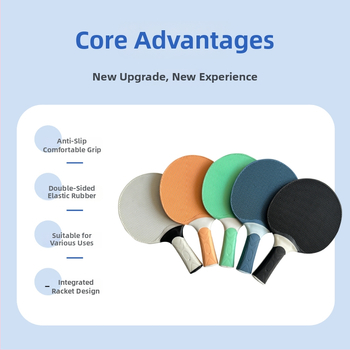 LONGLOVE Rachetă de tenis de masă cu placă PE la bază, cauciuc cu adeziv pozitiv, rachetă tip Shoot Straight, model AL1005906034