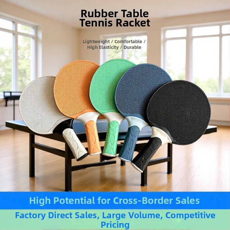 LONGLOVE Rachetă de tenis de masă cu placă PE la bază, cauciuc cu adeziv pozitiv, rachetă tip Shoot Straight, model AL1005906034