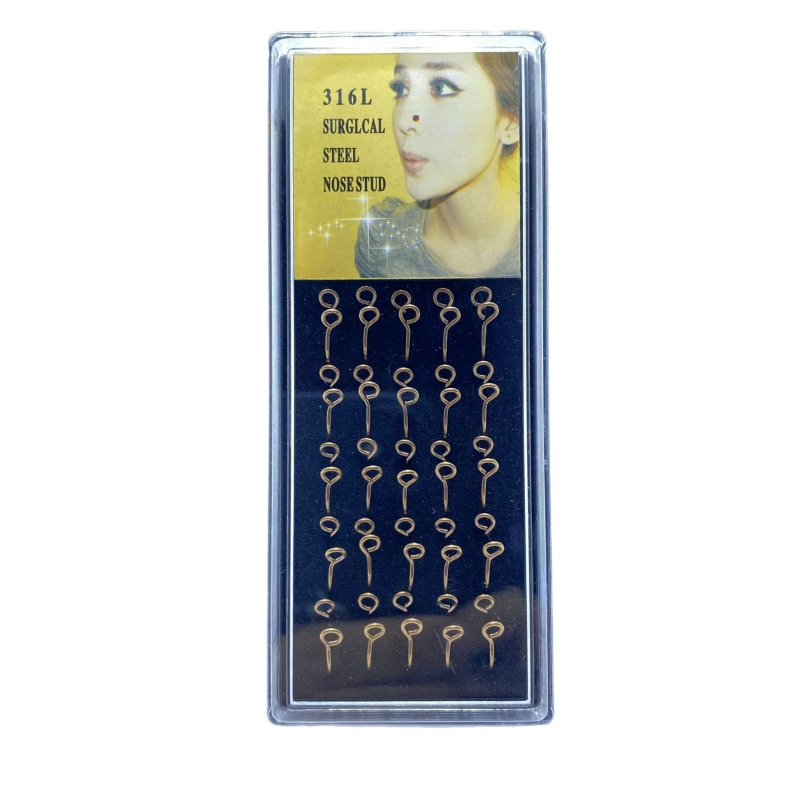 Deguna un lūpu gredzeni komplekts – nerūsējošais tērauds, elektroplakēšana, universāls, vienkāršs stils, Type C forma