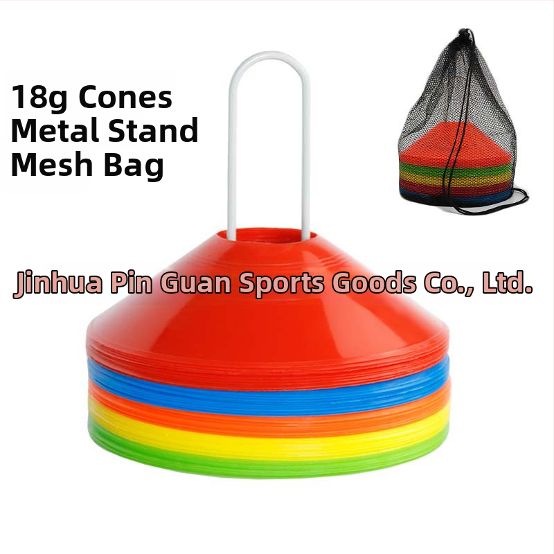 Set de 50 discuri cu logo pentru antrenamente de fotbal — material PE, brand Crown, accesorii de antrenament; potrivit pentru fotbal, volei cu picioarele, tenis de masă și badminton.