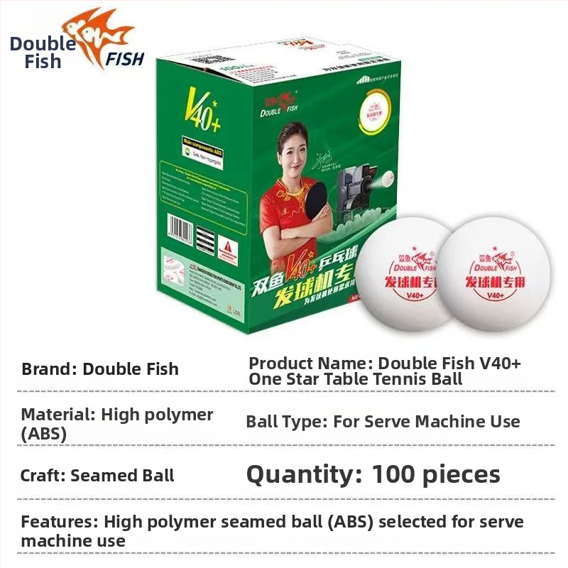 Pisces ABS galda tenisa bumbiņas, 100 gab., V40+, kastē trenēšanai