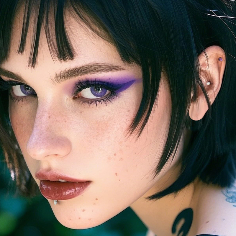 Opāla titāna sakaļojums ar ārējo vītni, uzgalis konusa formā, nomaiņas galva degunam, lūpai un ausīm pīrsingam — F136, G23 titāns