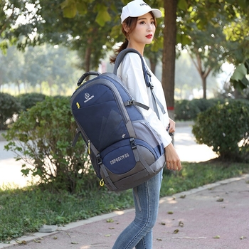 Планинска раница за туризъм — Oxford плат, водоустойчива, унисекс, есенно издание 2025, извити презрамки