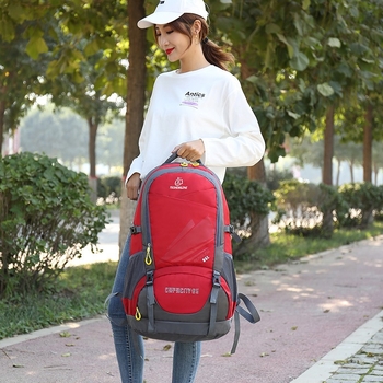 Планинска раница за туризъм — Oxford плат, водоустойчива, унисекс, есенно издание 2025, извити презрамки