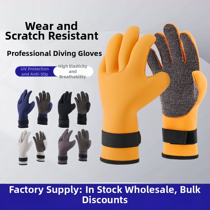 3 mm vastag szilikon búvárkesztyűk – uniszex, csúszásmentes, kopásálló, UV védelem, búvárkodáshoz, úszáshoz és szörfözéshez