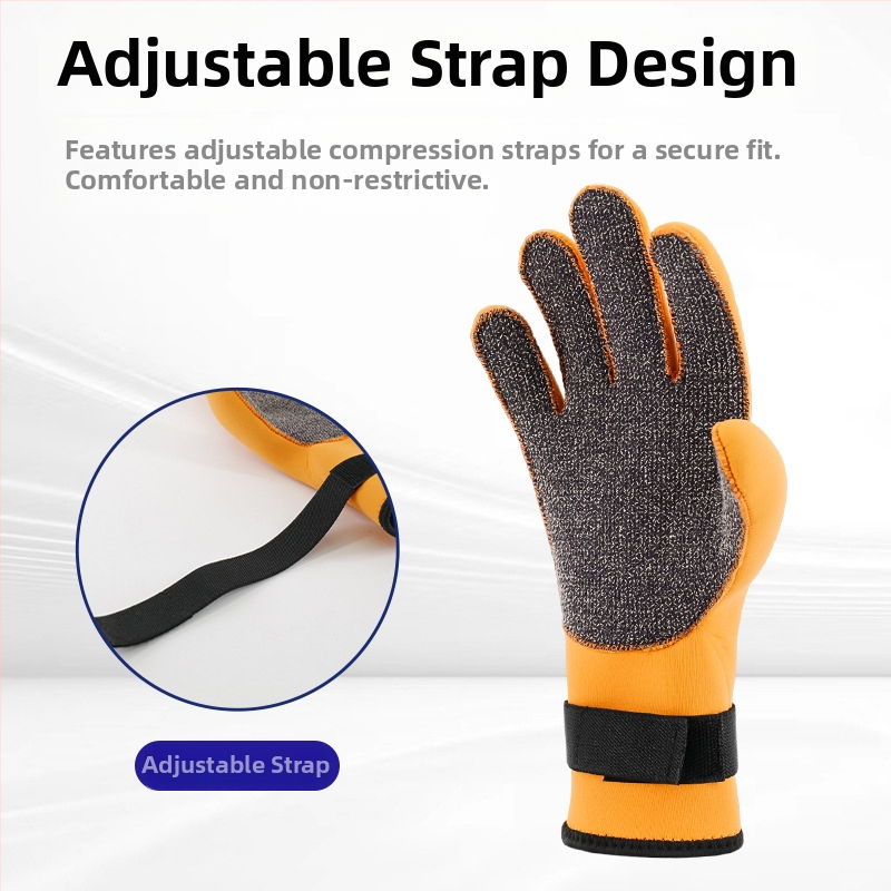 3 mm storio silikono nardymo pirštinės – unisex, neslystančios, atsparios dėvėjimui, UV apsauga, nardymas, plaukimas ir banglenčių sportas