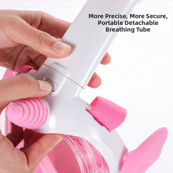 Bērnu niršanas maska ar vienradža dizainu, pilnīgi sausa aizsardzība, pret migšanu un ūdensizturīga, materiāli: PP un silikons