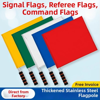 Set de steaguri pentru arbitru, pentru antrenamente de atletism — Steaguri marginale și laterale, material poliester-bumbac | Cod produs: A57121 | Brand: AOLY | Pentru fotbal, baschet și volei