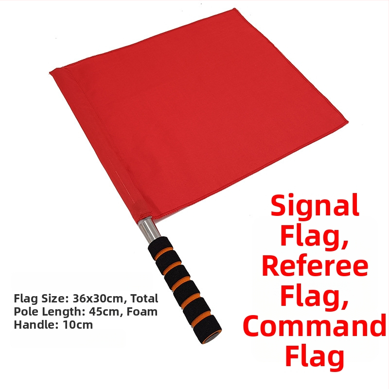 Set de steaguri pentru arbitru, pentru antrenamente de atletism — Steaguri marginale și laterale, material poliester-bumbac | Cod produs: A57121 | Brand: AOLY | Pentru fotbal, baschet și volei