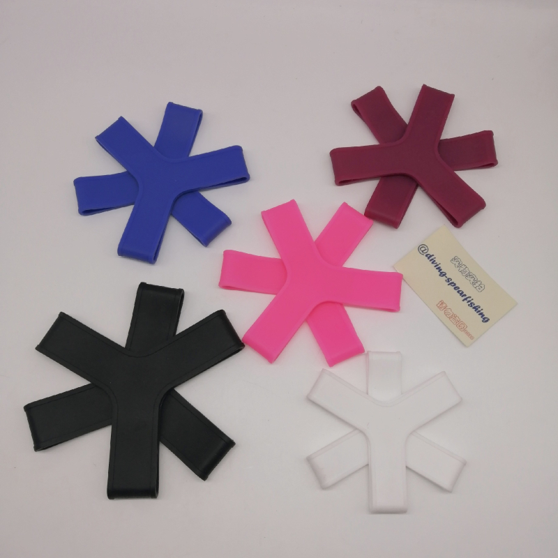 Silikonska traka za pričvršćivanje plivačkih peraja s prstenom za zadržavanje — za odrasle, sprječava gubitak tijekom ronjenja i snorkelinga