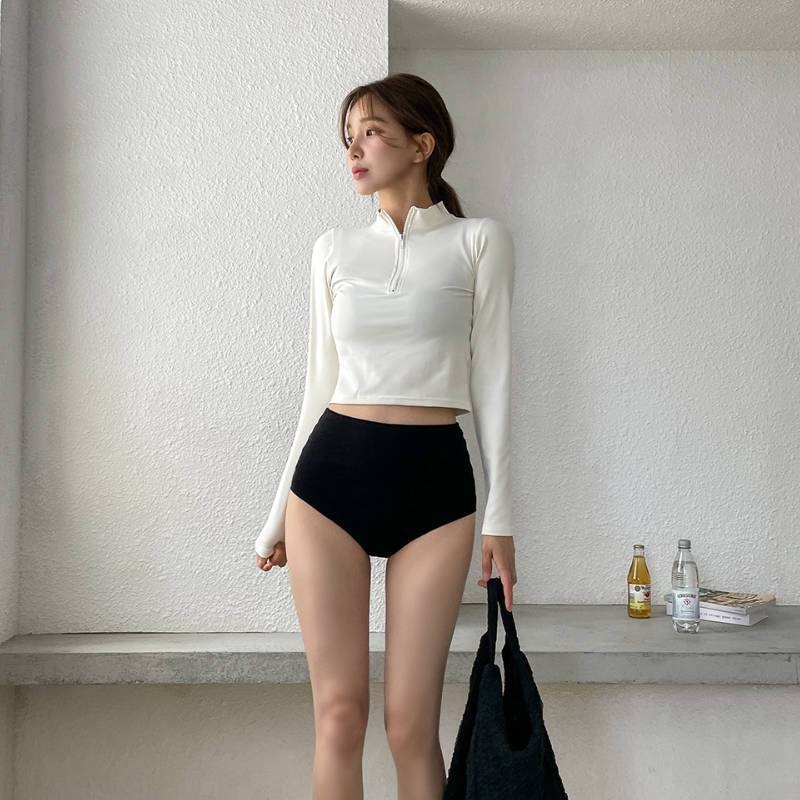 Korejski podijeljeni kupaći kostim s dugim rukavima, brzo se suši, učinkovit efekt mršavljenja, UV zaštita za surfanje i ronjenje