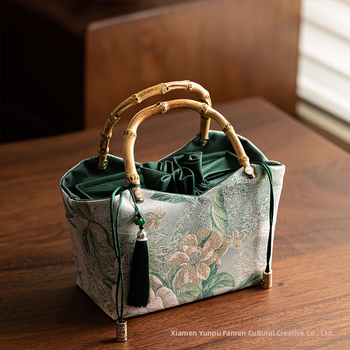 Ručna torbica u retro kineskom stilu, poliesterska tkanina, flanelna podstava, zatvaranje šnalom i kopčom, za svakodnevnu upotrebu