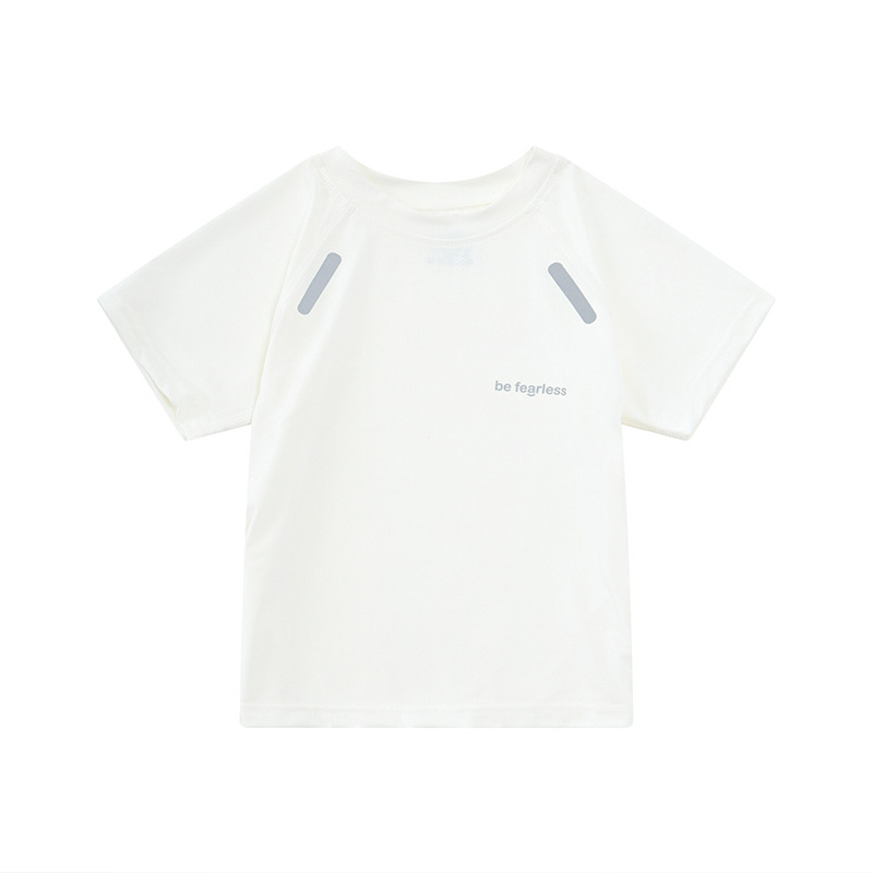 Bērnu īsām piedurknēm T-krekls ar ātru žūšanu, tīkla materiāls, vasara, vecuma grupa 7–12 gadi, poliestera audums.