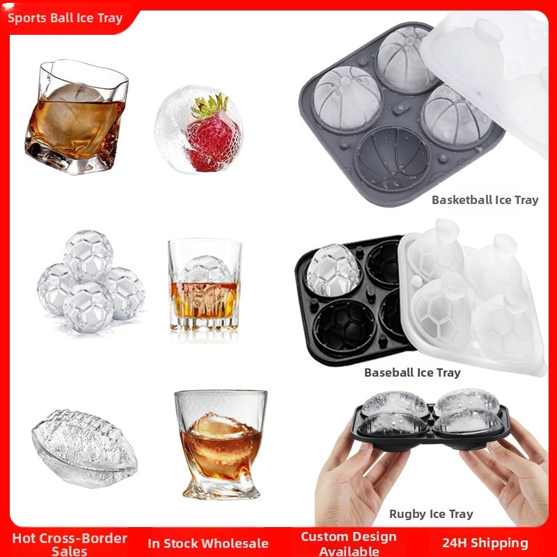 Σφαιρική παγοθήκη σιλικόνης, 100 ml, γρήγορη κατάψυξη, εύκολη αποδέσμευση, με λογότυπο