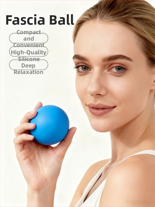 Silikonska fascia masažna kuglica za vrat i tijelo — joga trening, opuštanje, visoka elastičnost, 155 g