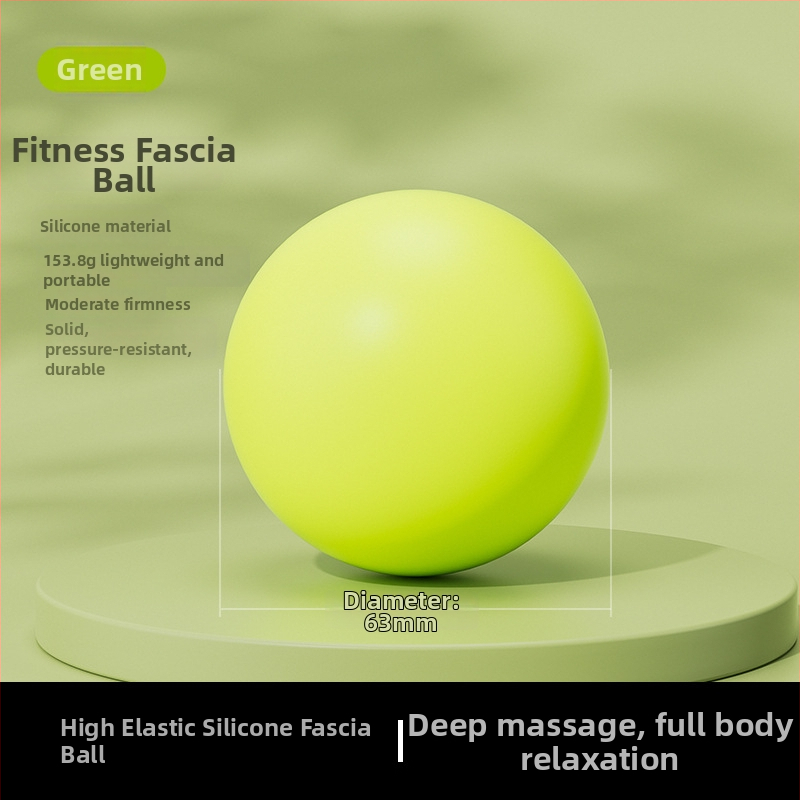 Silikonska fascia masažna kuglica za vrat i tijelo — joga trening, opuštanje, visoka elastičnost, 155 g