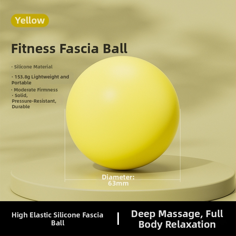 Silikonska fascia masažna kuglica za vrat i tijelo — joga trening, opuštanje, visoka elastičnost, 155 g