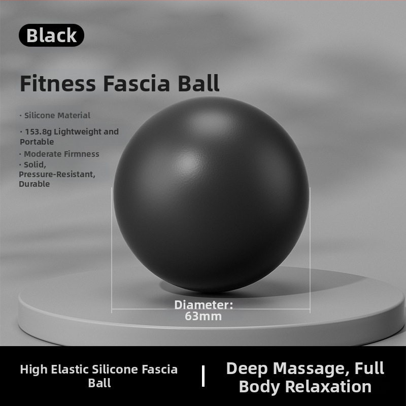 Silikonska fascia masažna kuglica za vrat i tijelo — joga trening, opuštanje, visoka elastičnost, 155 g