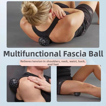 Jun Yi PU pjenasta joga lopta za akupunkturne točke i plantarnu fasciju – masažna lopta s bodičastom teksturom, neinflatabilna, 60 g, mogućnost prilagodbe