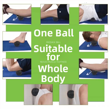 Jun Yi PU pjenasta joga lopta za akupunkturne točke i plantarnu fasciju – masažna lopta s bodičastom teksturom, neinflatabilna, 60 g, mogućnost prilagodbe