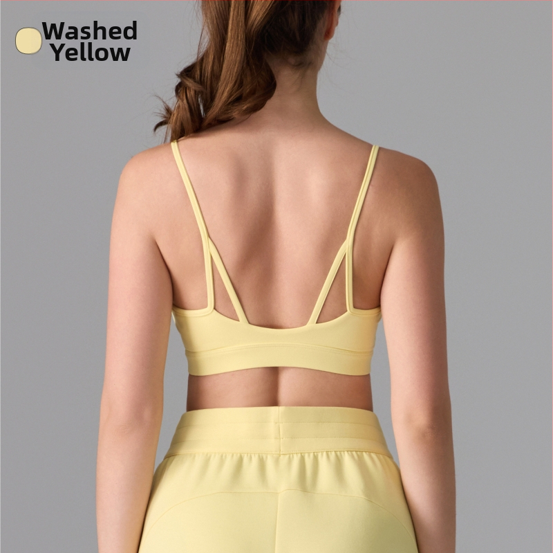 Sportski grudnjak s antibakterijskom tkaninom, pun košarica, tanko oblikovani košarice, fiksni dvostruki naramenici, pogodan za trčanje, jogu i pilates