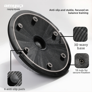 Wave Speed Ball, polukružna balans lopta za jogu i pilates, PVC/PP, napuhljiva, oko 2,5–5,2 kg