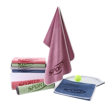 Sportski ručnik od mikrovlakna, brzo suši, apsorbira vlagu, izvezen i obrubljen završetak, spreman za otisak logotipa