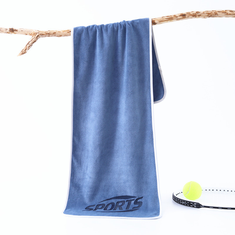 Sportski ručnik od mikrovlakna, brzo suši, apsorbira vlagu, izvezen i obrubljen završetak, spreman za otisak logotipa
