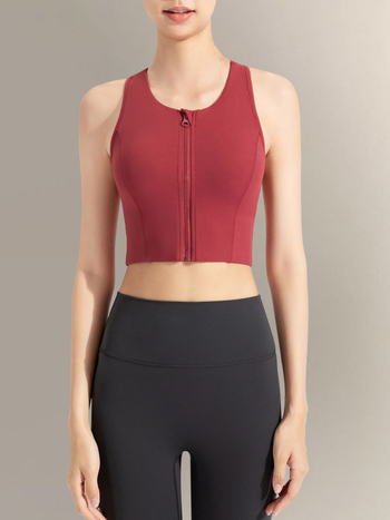 Αθλητικό σουτιέν με μπροστινό φερμουάρ και σταθερές κάψες – αντοχή σε κραδασμούς, γρήγορο στέγνωμα, ελαφρύ και διαπνέον