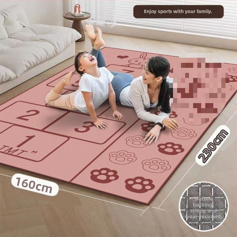 Joga prostirka za dvije osobe s velurom na površini, debljina 8 mm, težina 1,0 kg, karikaturni uzorak