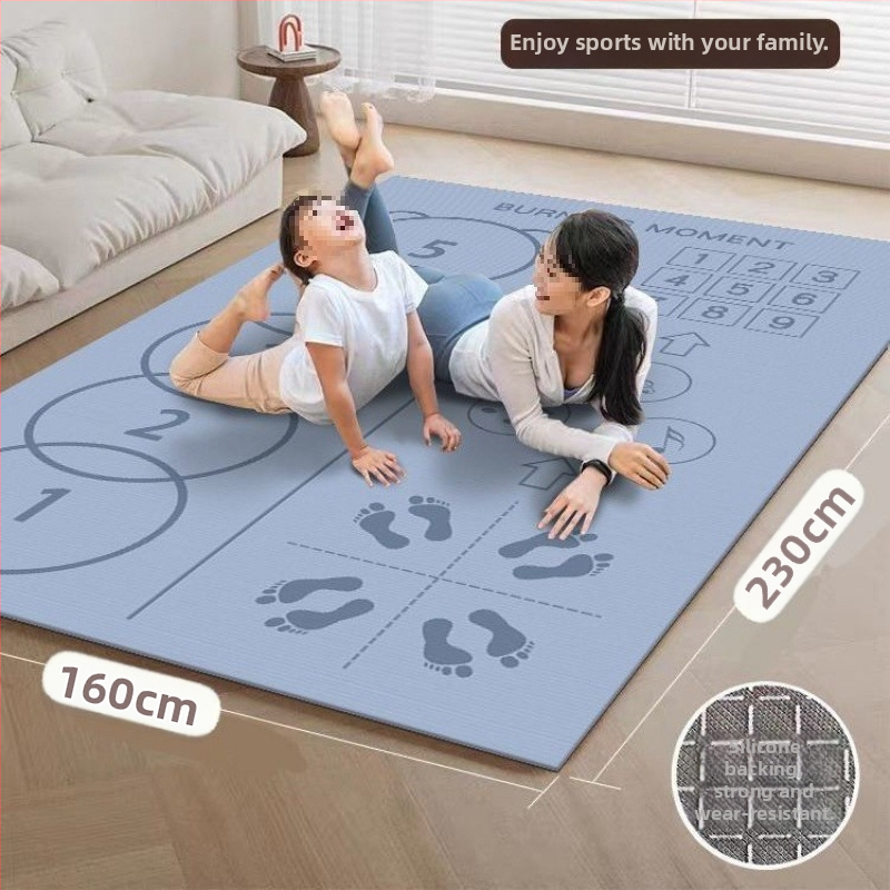 Joga prostirka za dvije osobe s velurom na površini, debljina 8 mm, težina 1,0 kg, karikaturni uzorak