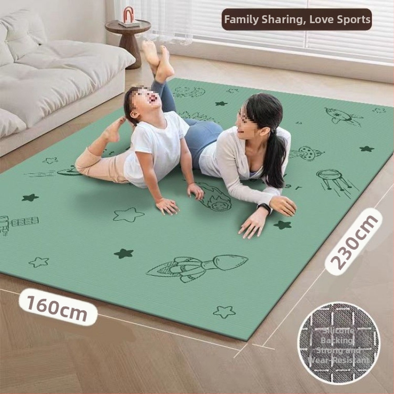 Joga prostirka za dvije osobe s velurom na površini, debljina 8 mm, težina 1,0 kg, karikaturni uzorak