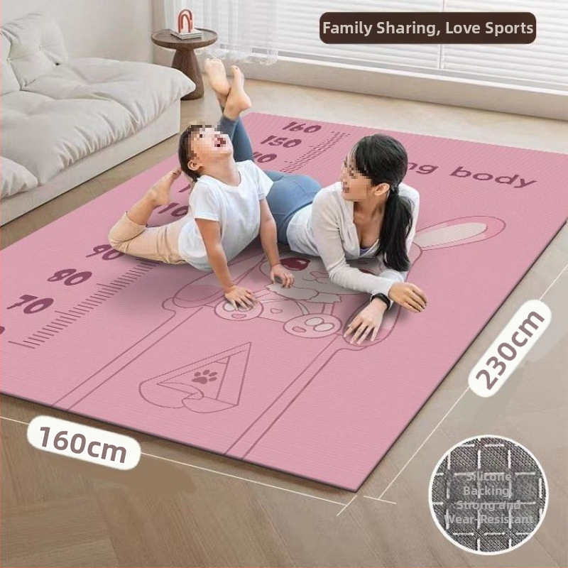 Joga prostirka za dvije osobe s velurom na površini, debljina 8 mm, težina 1,0 kg, karikaturni uzorak