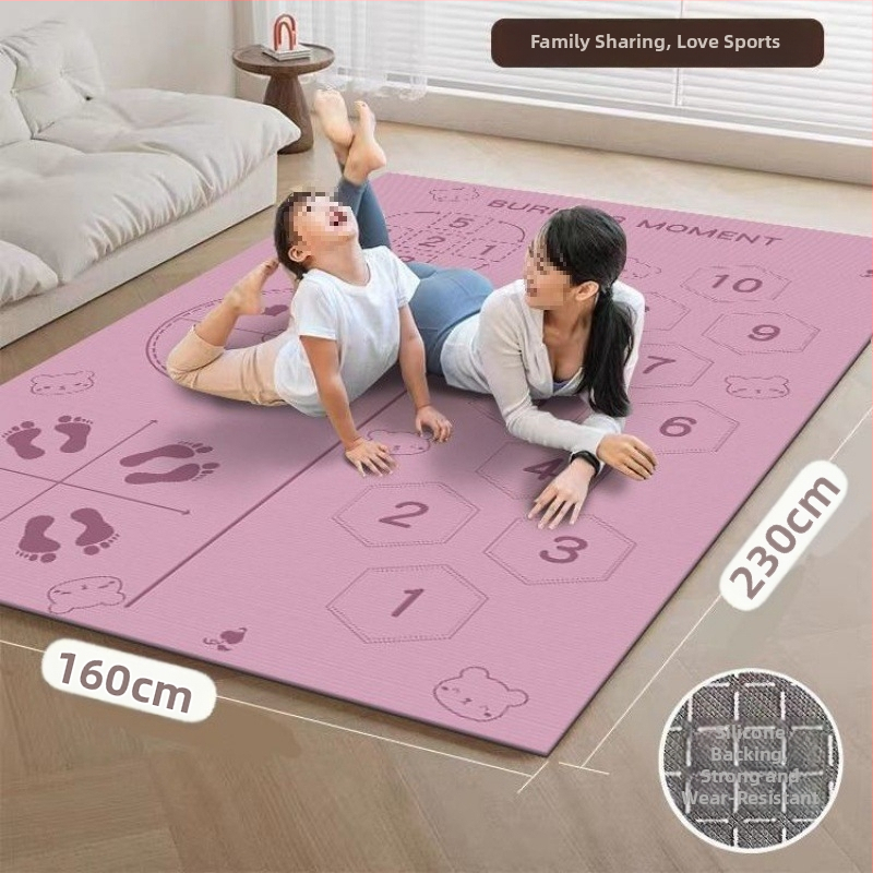 Joga prostirka za dvije osobe s velurom na površini, debljina 8 mm, težina 1,0 kg, karikaturni uzorak