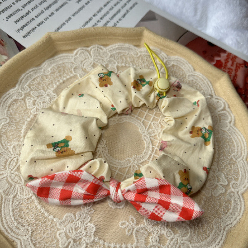 Kiskedvenceknek szóló masni – kockás mintázat, pamut anyag, Ol márka, hercegnő stílus