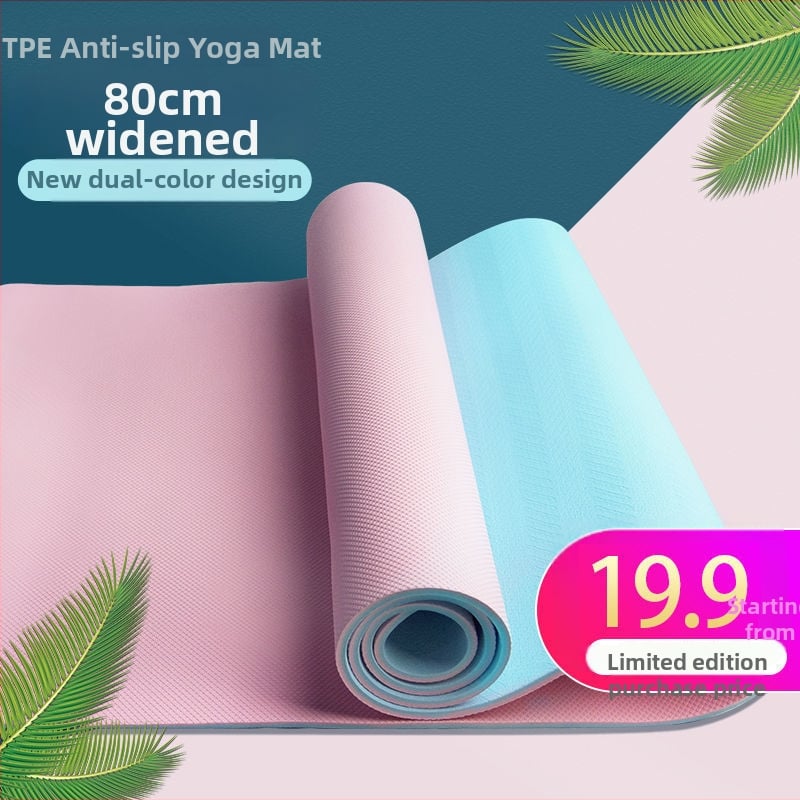 Covoraș de yoga TPE, antiderapant, set din 3 piese pentru uz casnic