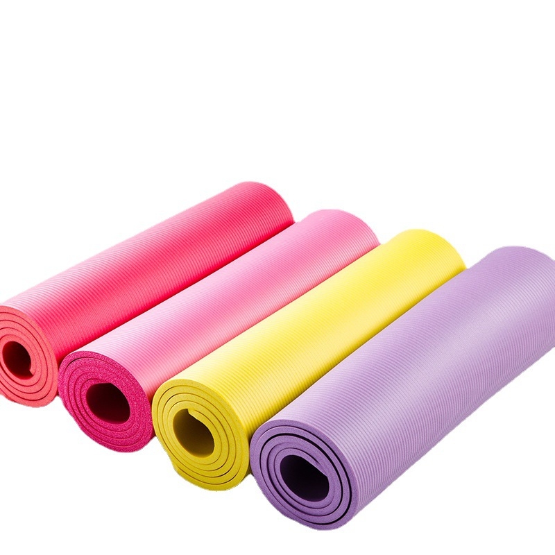 NBR joga podloga za početnike, protiv klizanja, jednofarbna, visoke gustoće, 183 x 61 cm, debljina 10–20 mm