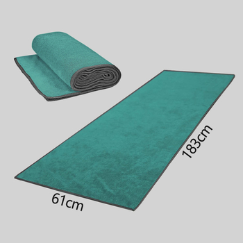 Ren Yu jogos rankšluostis su antibakterine apsauga ir neslystančiu dizainu, medžiaga 80% poliesteris, 20% nailonas; storis 2 mm; svoris 360 gsm