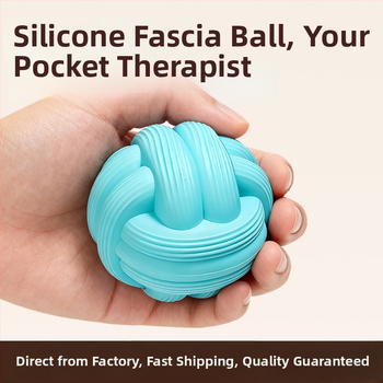 Silikonska fasijska masažna lopta za jogu – ne napuhuje, opuštanje mišića struka i leđa, masaža akupunkturnih točaka na vratu i lukama stopala, težina 240 g