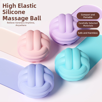 Silikonska fasijska masažna lopta za jogu – ne napuhuje, opuštanje mišića struka i leđa, masaža akupunkturnih točaka na vratu i lukama stopala, težina 240 g