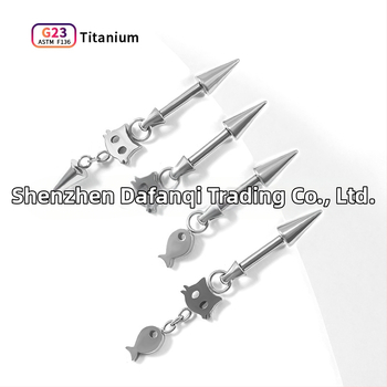 Náušnice z titánovej zliatiny – unisex piercing šperky, leštený povrch, tvar zviera/zodial