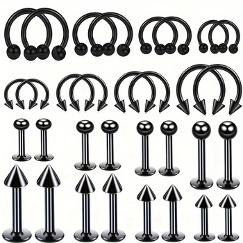 Set nakita za piercing tijela — nehrđajući čelik, unisex stil, zakrivljen oblik, tip piercinga