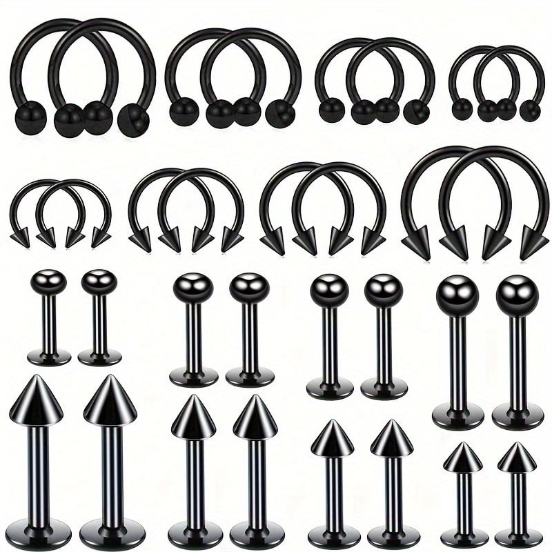 Set nakita za piercing tijela — nehrđajući čelik, unisex stil, zakrivljen oblik, tip piercinga