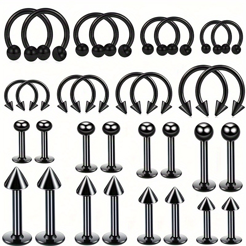 Set nakita za piercing tijela — nehrđajući čelik, unisex stil, zakrivljen oblik, tip piercinga